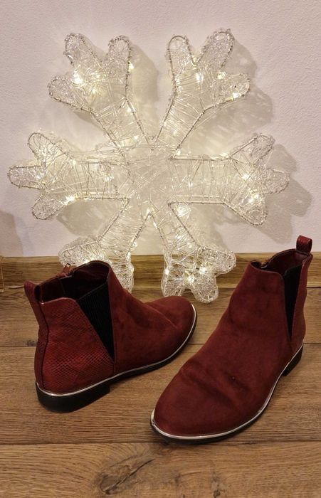 Ghete damă, vișinii, mărimea 36