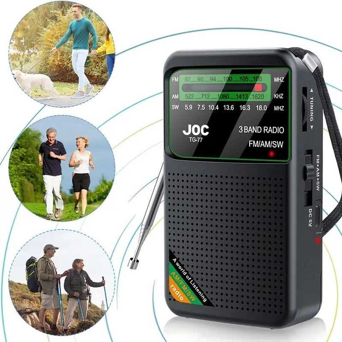 Radio AM si FM dimensiuni mini cu baterii AA