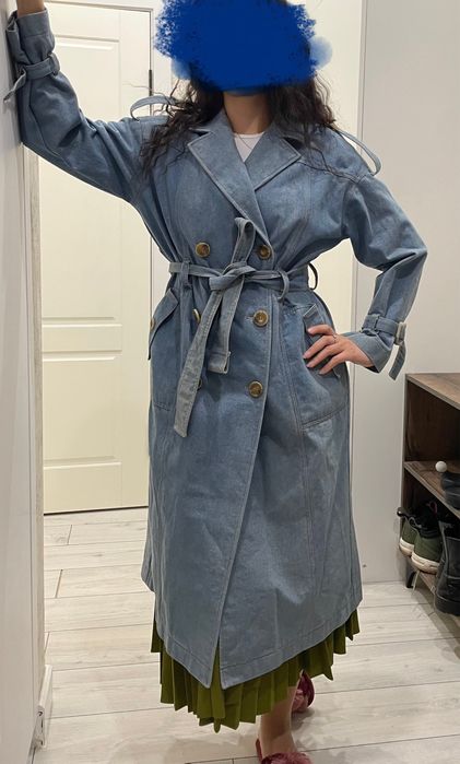 Пальто джинсовое