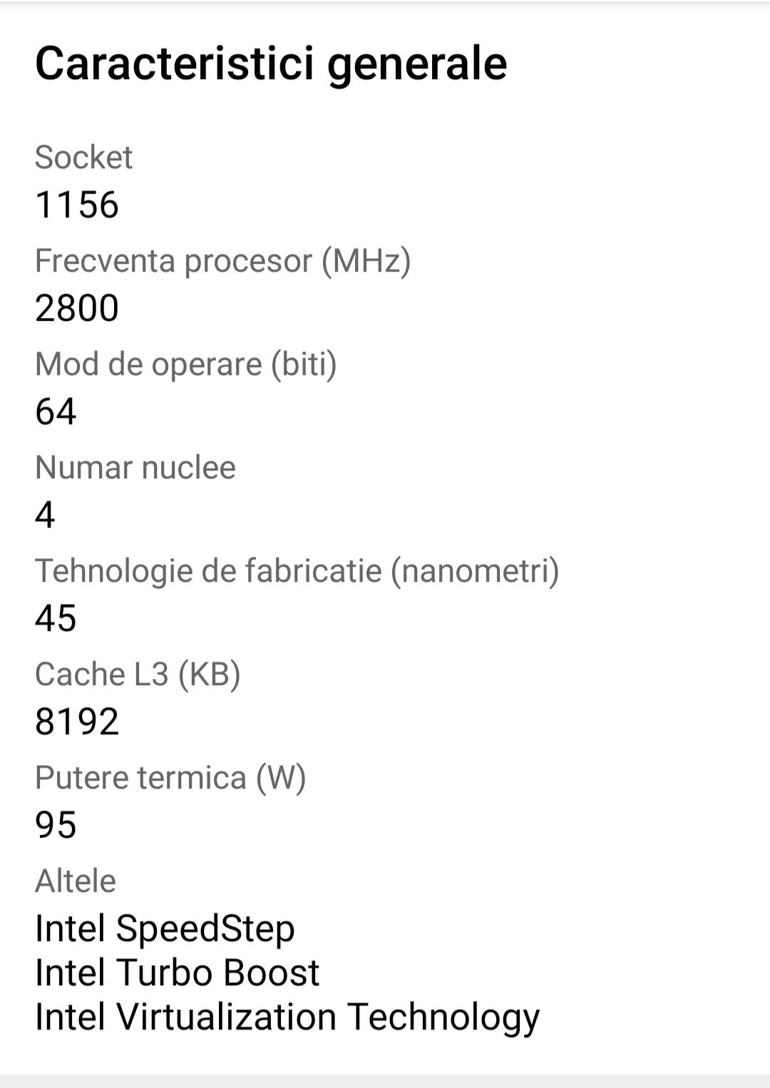 Procesor Intel® Core™ i5-760 2.8GHz, 8MB, Socket 1156