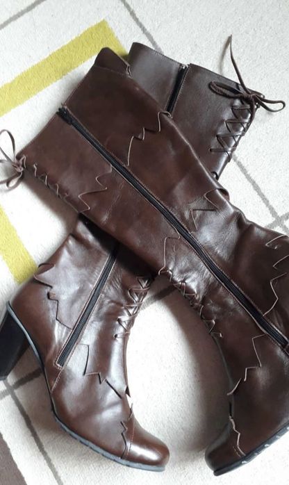 Дамски шик ботуши естествена кожа