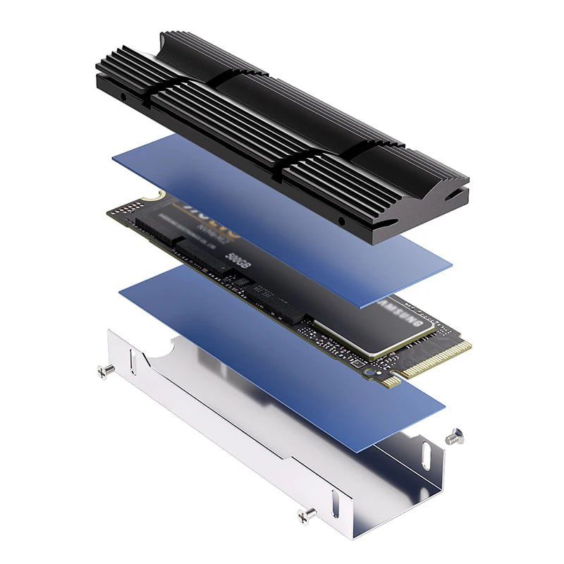 TEUCER M.2-9 NVMe Радиатор охлаждения алюминиевый, для SSD M2.
Цвет н