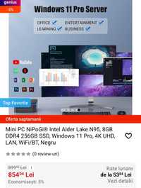 Mini PC NiPoGi AK1 Plus Intel Alder Lake N95, 8GB DDR4 256GB SSD,Win11