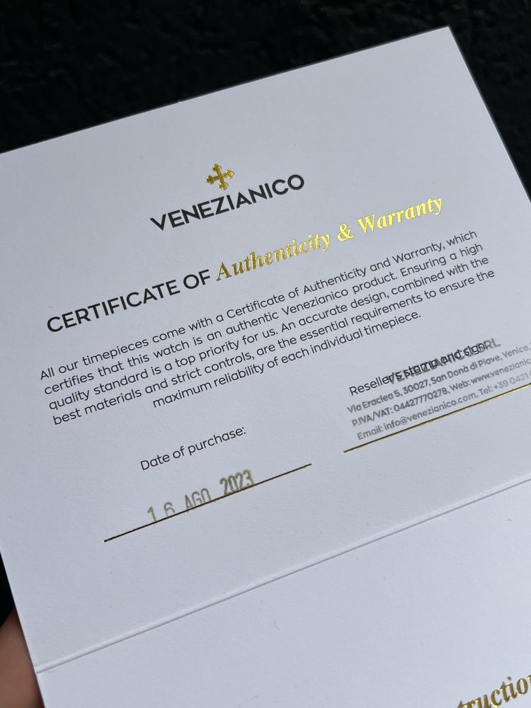 Унисекс часовник Venezianico Nereide Cielo GMT 39mm