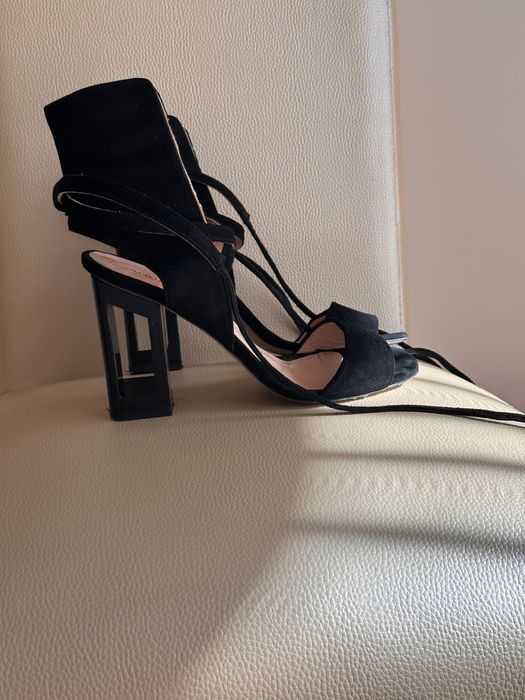 Оригинални сандали с връзки Aquamarine