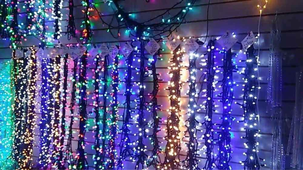 Гирлянда оптом все виды, водопад, дождик, дюралайт