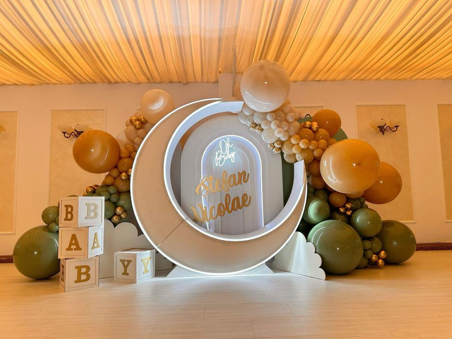 Decor  baloane   Ar florale Video 360 Fum Greu Oglinda magica baloane