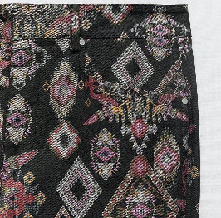 Blugi imprimeu Zara material elastic marime S M L lichidare