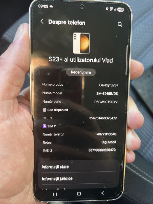 ⁉️ vand Samsung s23 plus