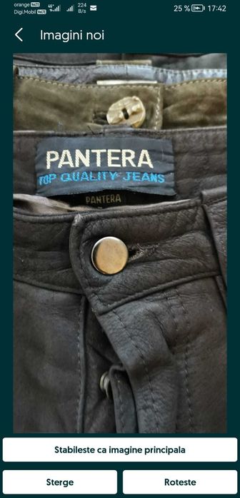 Pantaloni piele moto M L