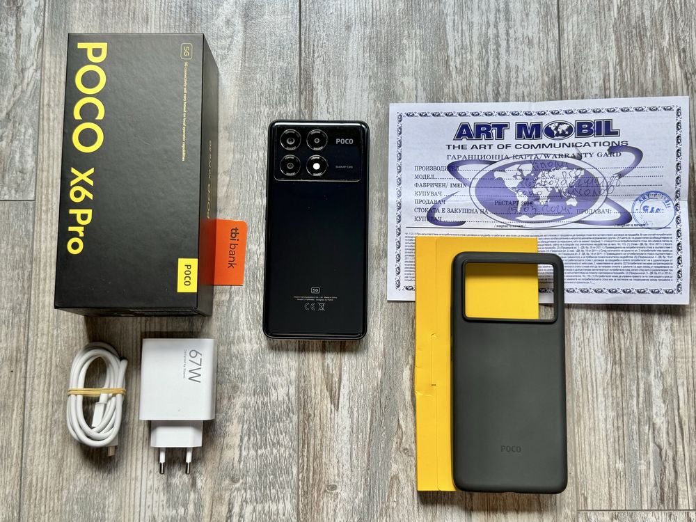 Poco X6 Pro 5G 256 GB 8+8 GB Ram 120 hz.  Dual Sim Отличен Гаранционен