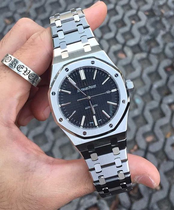 audemars piguet royal oak silver black