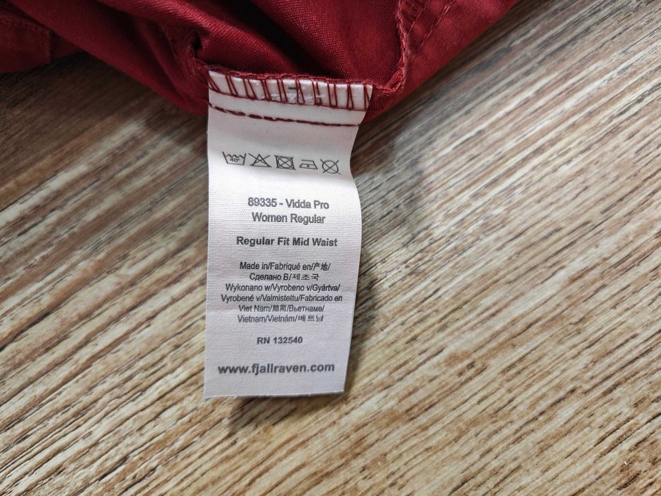 FJALLRAVEN G 1000 Дамски карго червен туристически панталон размер 40