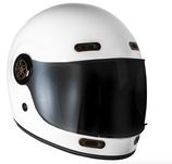 Casca moto retro Black Orbit Alb