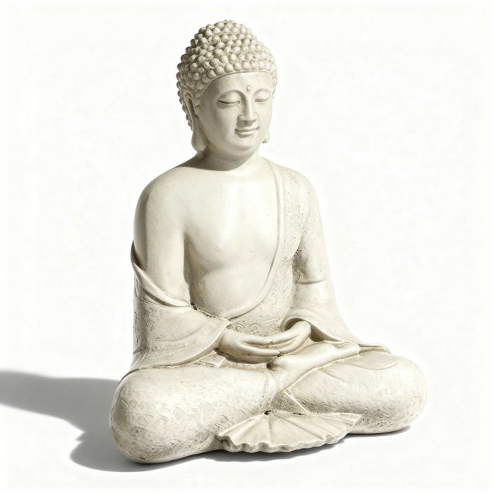 Statueta Buddha asezat ceramica figurina etnica zen 28 cm inaltime
