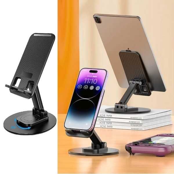 Алуминиева Стойка за телефон или таблет, за маса или бюро, Въртене 360