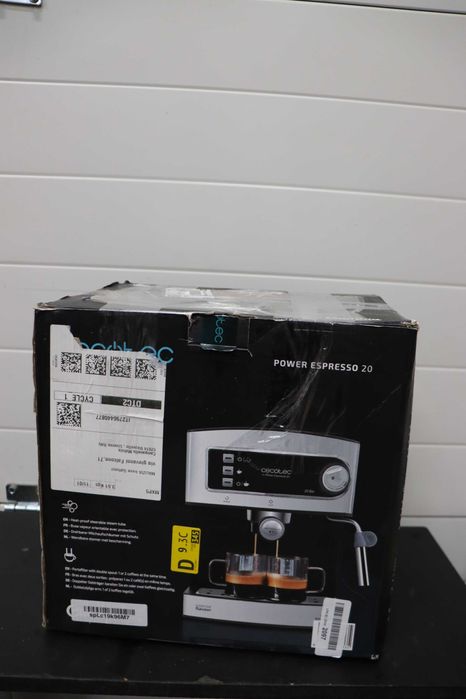 Ръчна еспресо кафемашина Cecotec Power Espresso 850 W, 20bar,1,5L