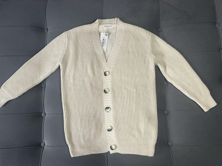 белый теплый кардиган