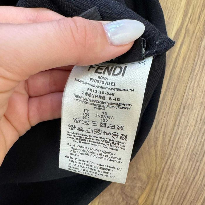 Fendi Embroidered Logo Wool Hoodie
