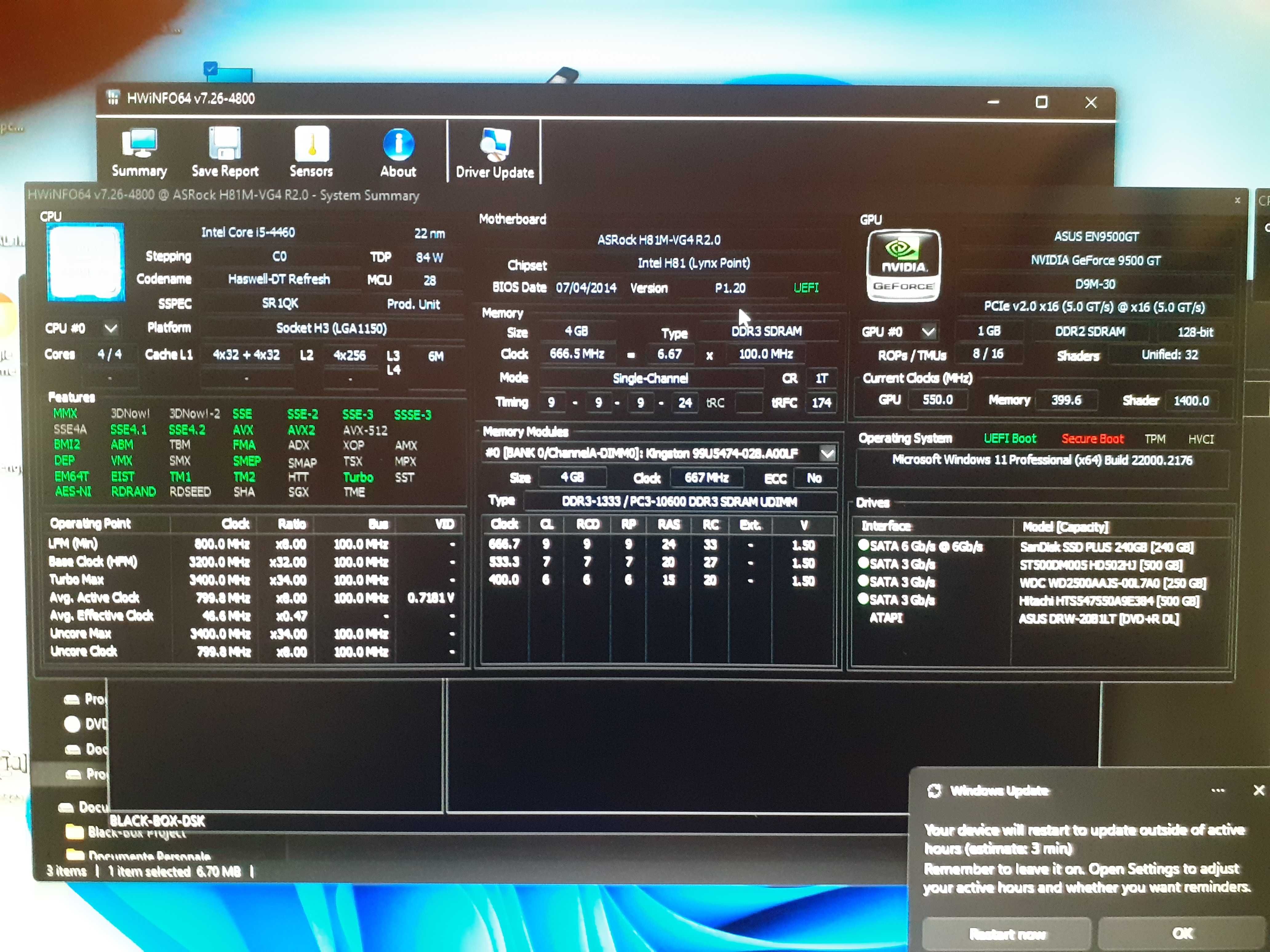 Vand Kit Desktop MB ASRock H81M-VG4, CPU i5 quad 3.2~3.4 Ghz, DDR3 4GB