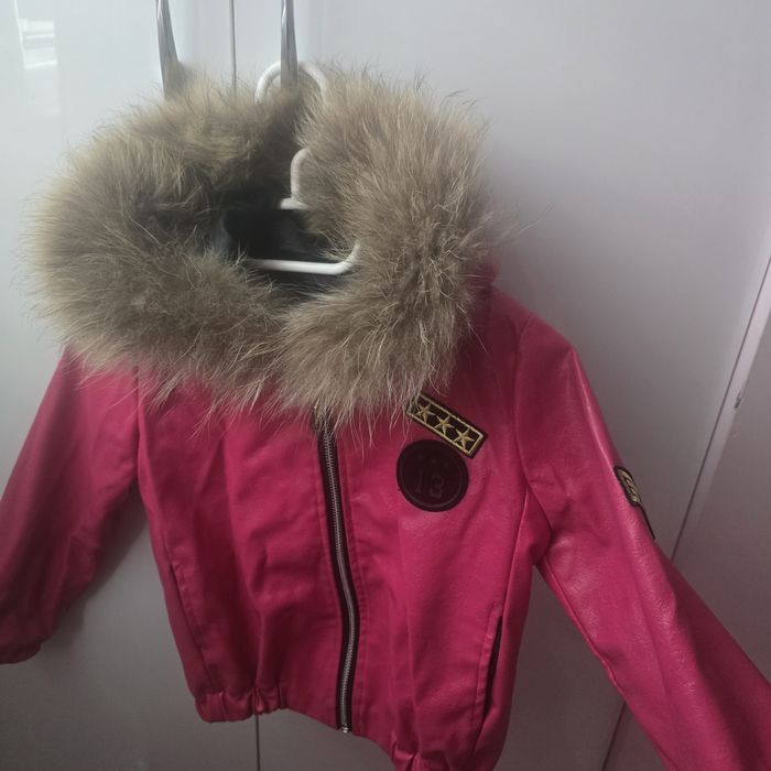 Яке  с естествен косъм Fashion kids