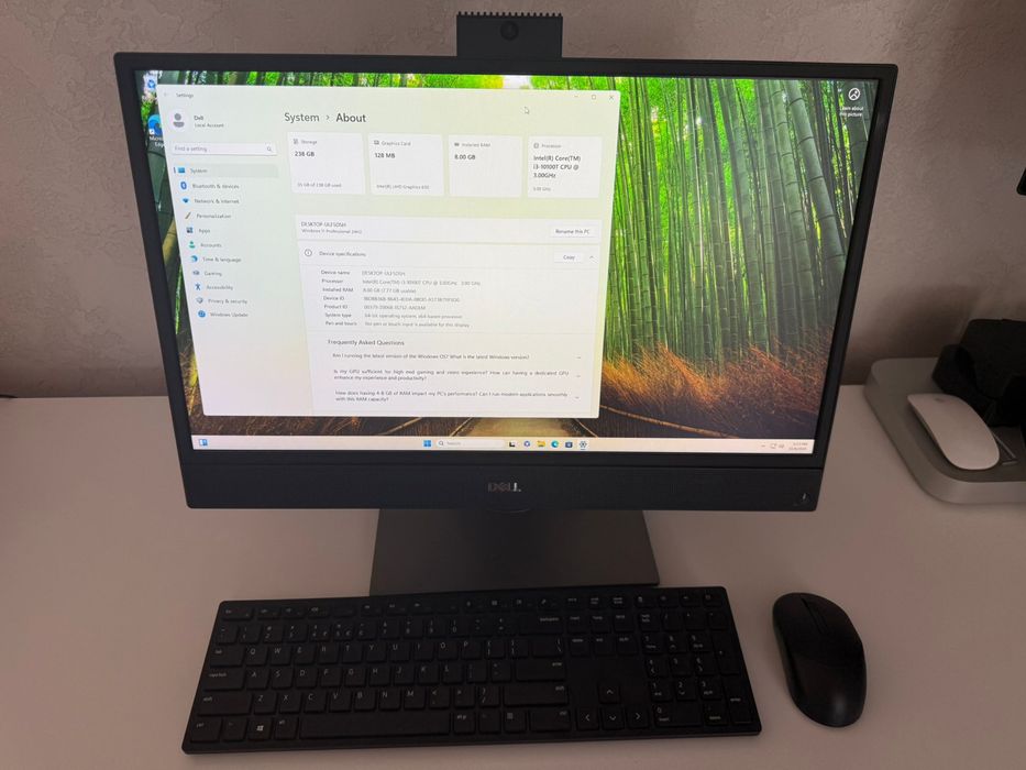Calculator Dell Optiplex 3280, AIO, 8GB DDR4, 256Gb SSD, 22 inch