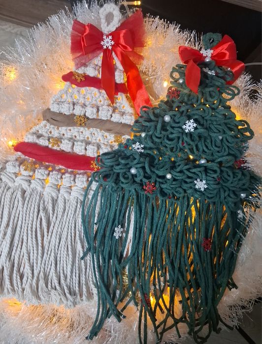 Новогодняя подвеска на дверь