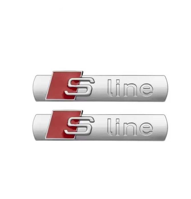 SET embleme Audi A6 Sline 50 TDI Quattro cromate Emblema Stema Sticker