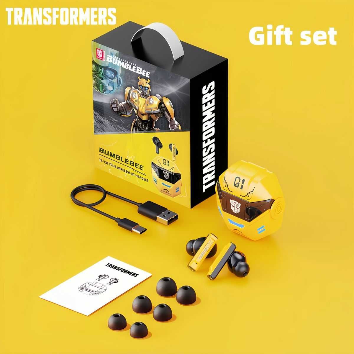 Bluetooth слушалки-тапи Transformers TF-T36 Bumblebee ОРИГИНАЛНИ НОВИ!