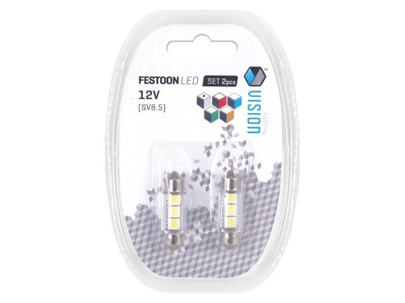 крушка диодна /лед vision festoon sv8.5 36mm 12v 3x 5050 smd ...
