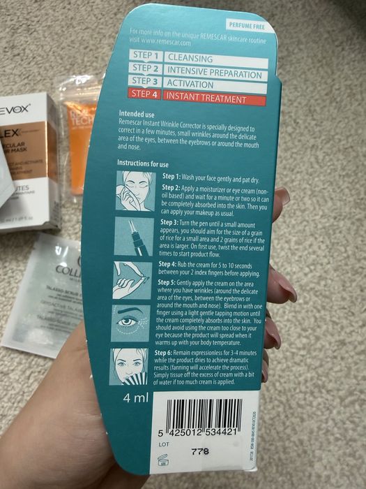 Instant wrinkle corrector