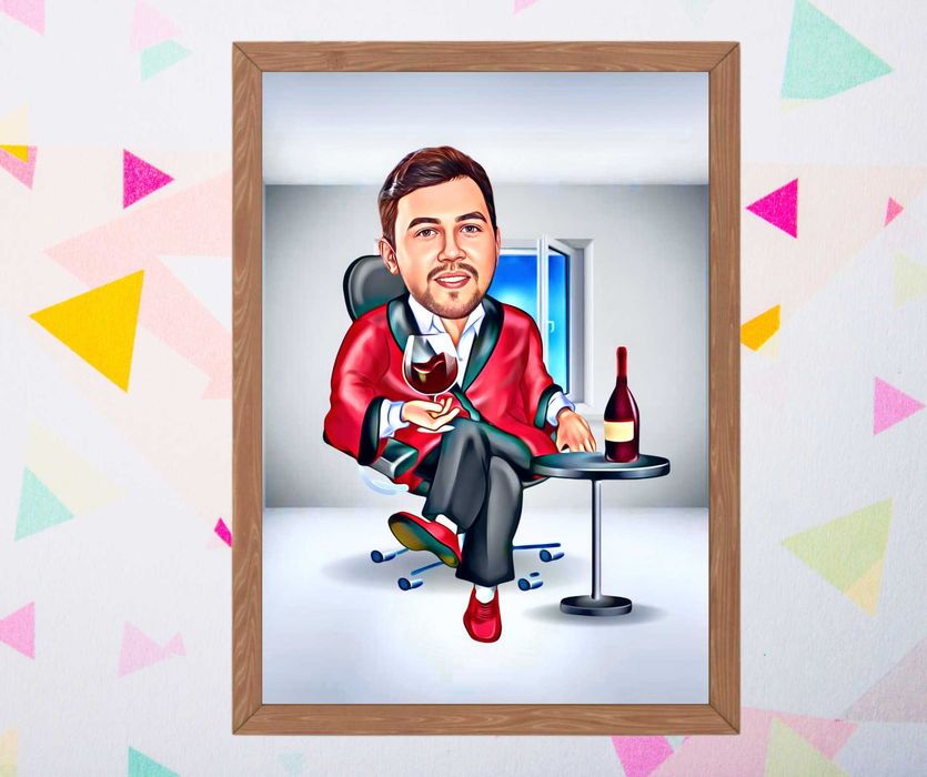 Tablou Portrete Caricaturi Cadouri Personalizate / Cadou Barbati