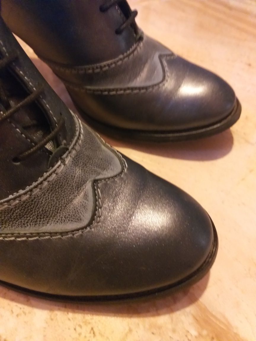 Pantofi Oxford cu șiret piele, marimea 36