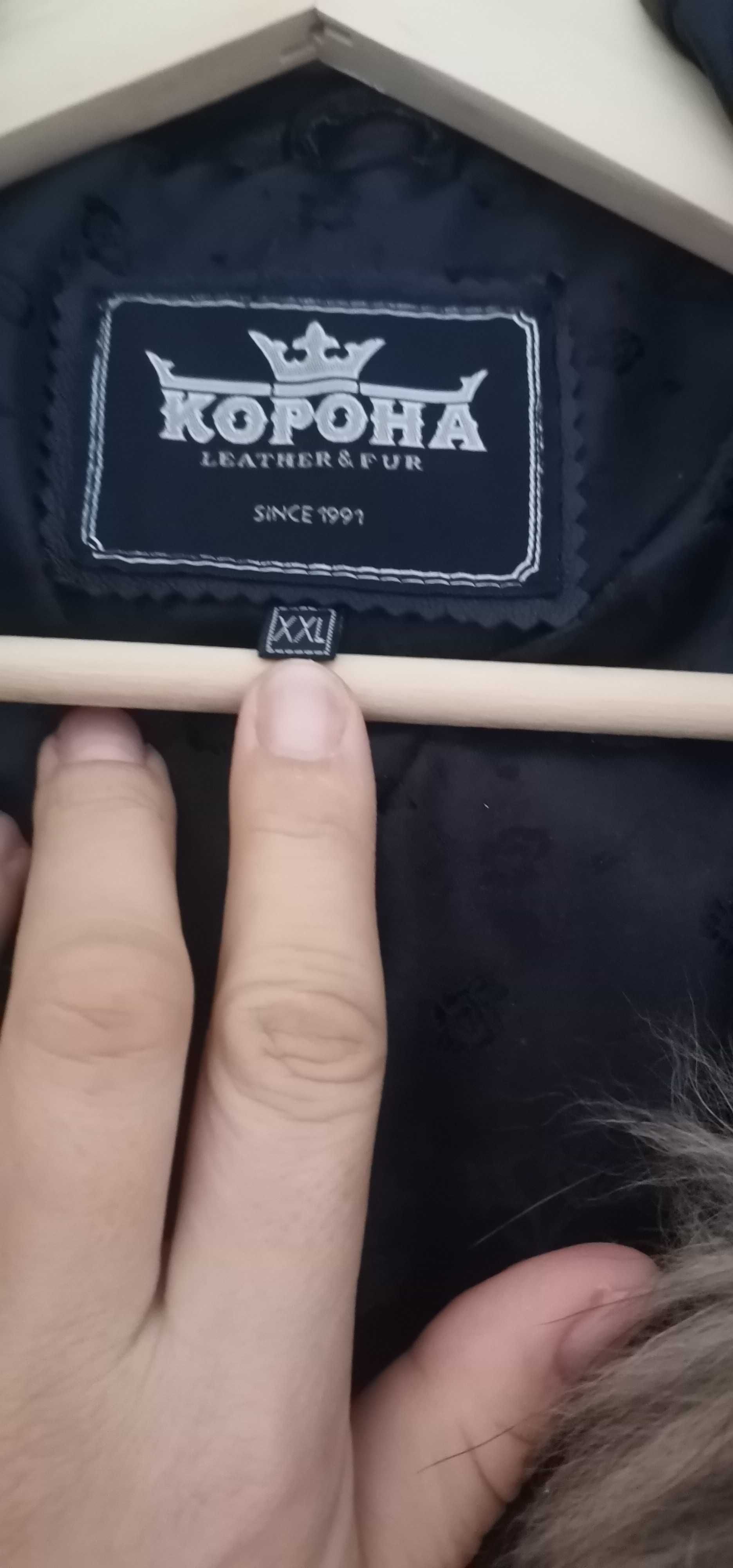 Дамско кожено яке естествена агнешка кожа, яка лисица