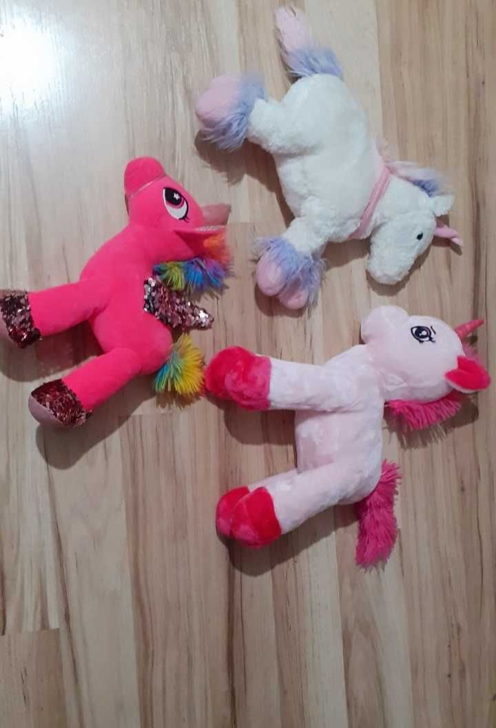 LOT Jucarii Unicorni de pluș colorati de dimensiuni mari(35 cm)