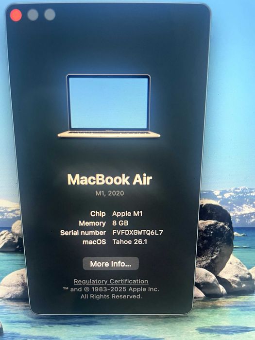 MacBook Air M1 8/256 full karobka