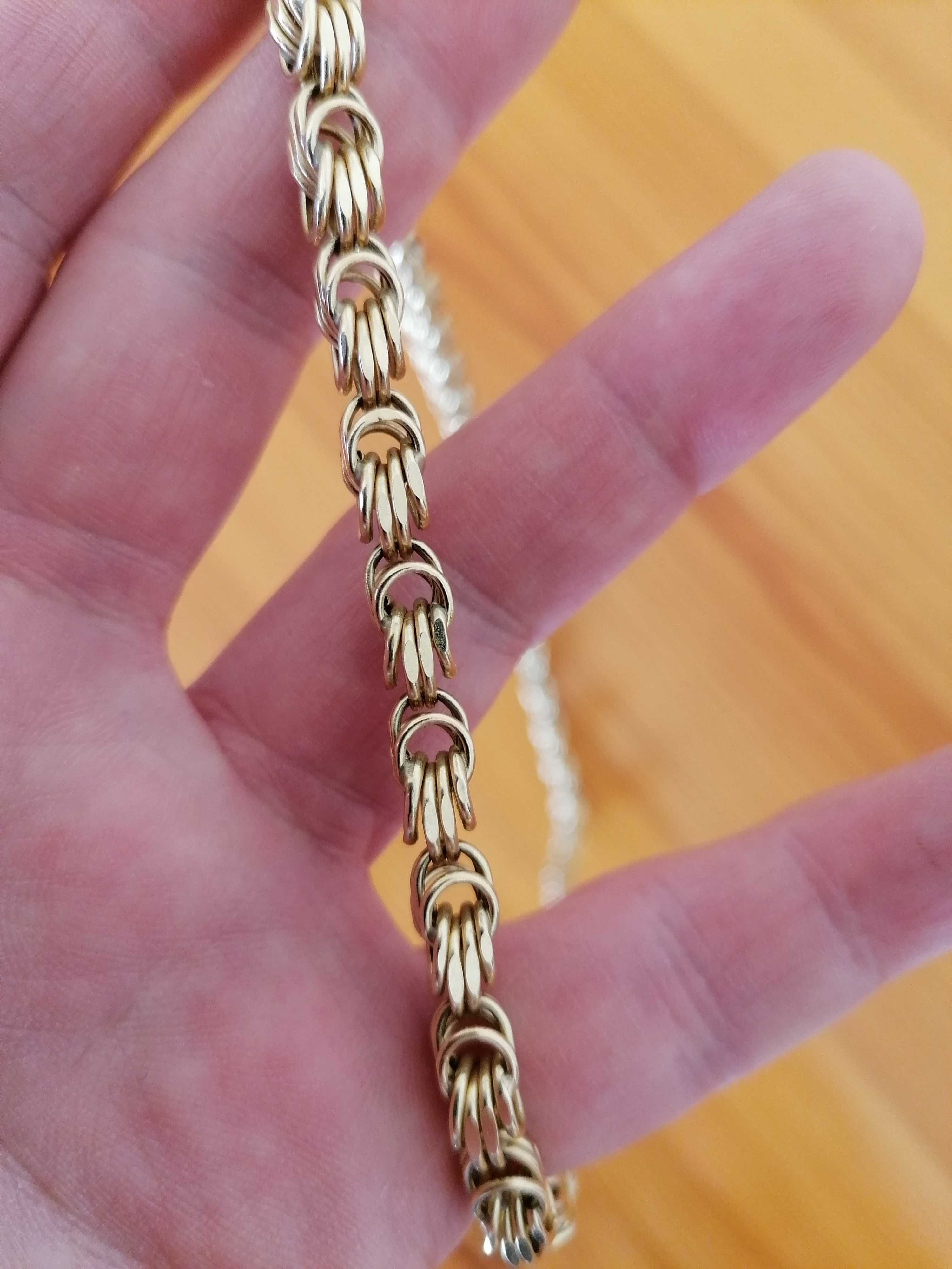 Мъжки златен ланец 14к - ръчна изработка