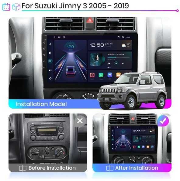 Navigatie Android Suzuki Jimny 3  , Carplay Android Auto  + Camera