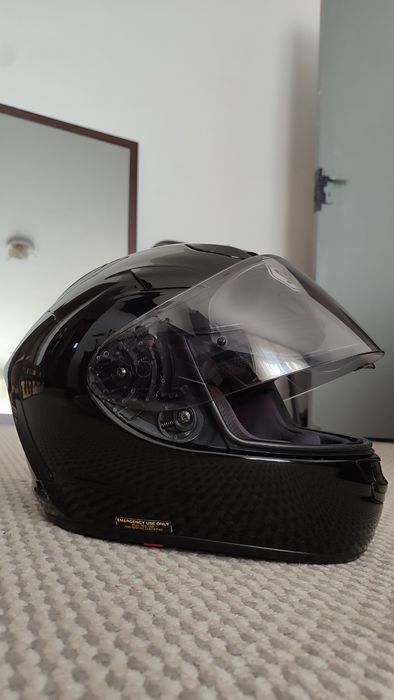 Casca moto Shoei X-Spirit 2 cu 3 viziere, negru lucios, mărime XL