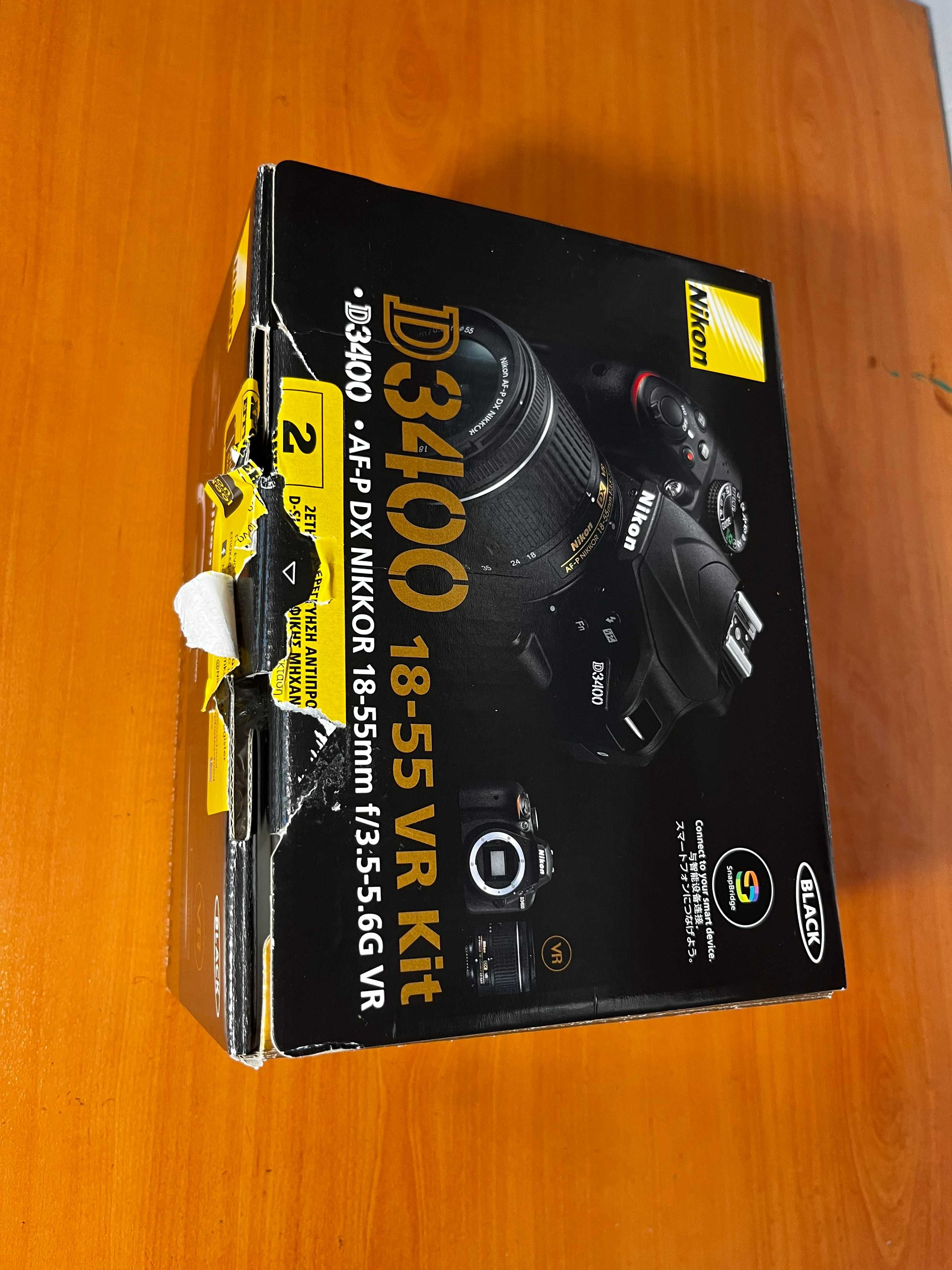 Nikon D3400 + 18-55mm VR Kit – Чисто нов!