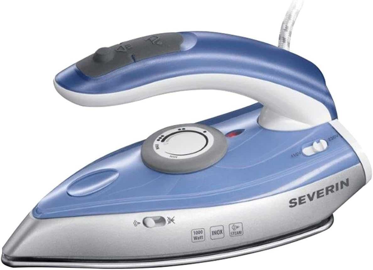 Severin BA3234 Туристическа ютия, 1000W, синьо/бяло