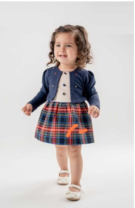 Нова рокля каре Vera Stella Kids с етикет 18 месеца