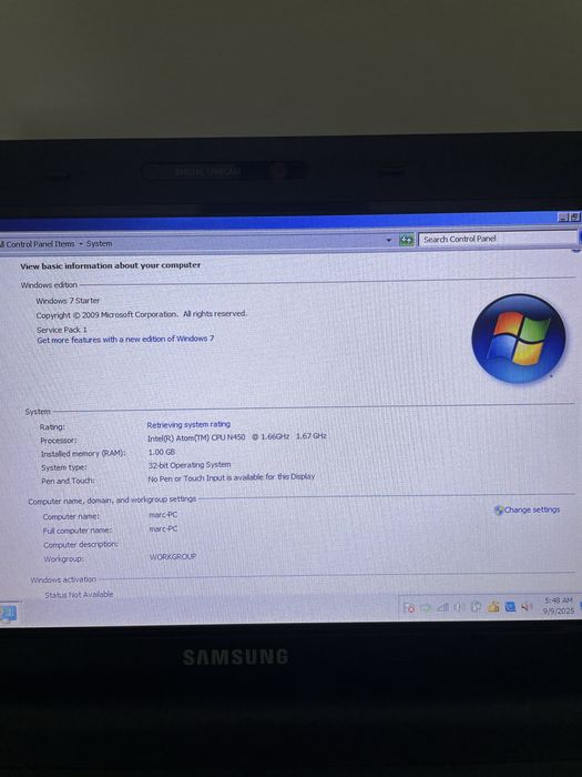Laptop Samsung Notebook Np-N150
