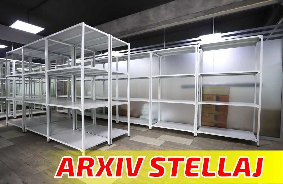 Arxiv stellaj, rafli metall tokchalar, ombor, архивный стеллаж