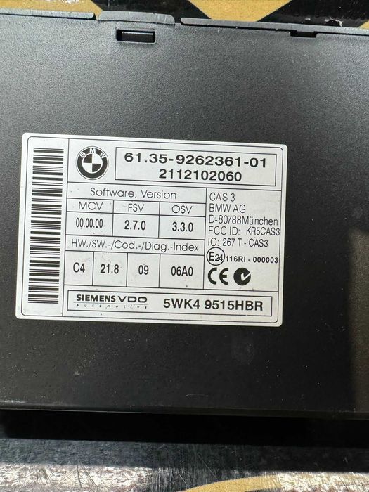 BMW CAS3 модул  5WK49515HBR – оригинален Siemens VDO