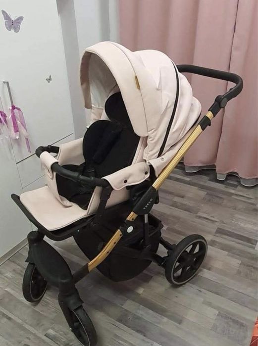 Vand carucior Krausman 3 in 1 roz pudra