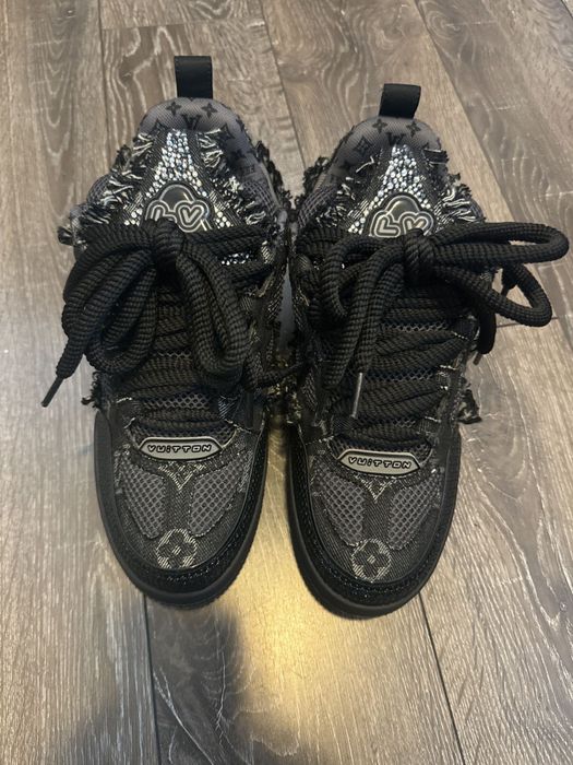 adidasi louis vuitton trainer denim monogram swarosky