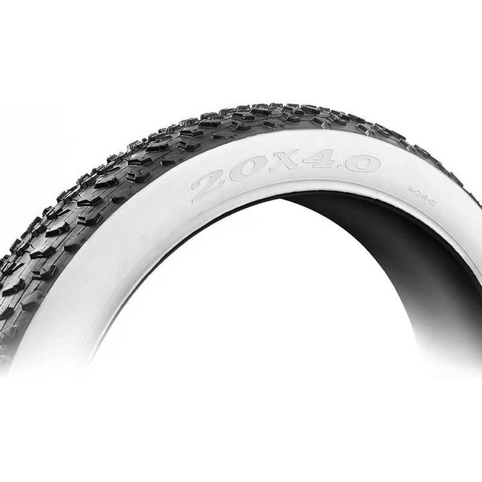 20x4.0 - Външни и вътрешни гуми за Фатбайк велосипед VEE TIRE Бял борд