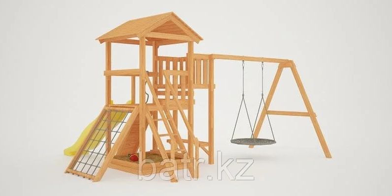 Детская площадка Савушка Мастер - 2 с качелями Гнездо 1 метр