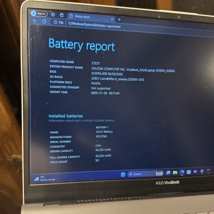 ASUS VivoBook S15 - i7, 8GB RAM, 256GB SSD - Windows 11 Pro